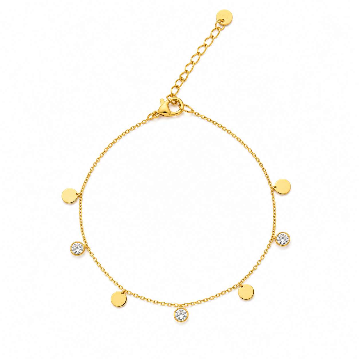 Golden Glow Charm Anklet