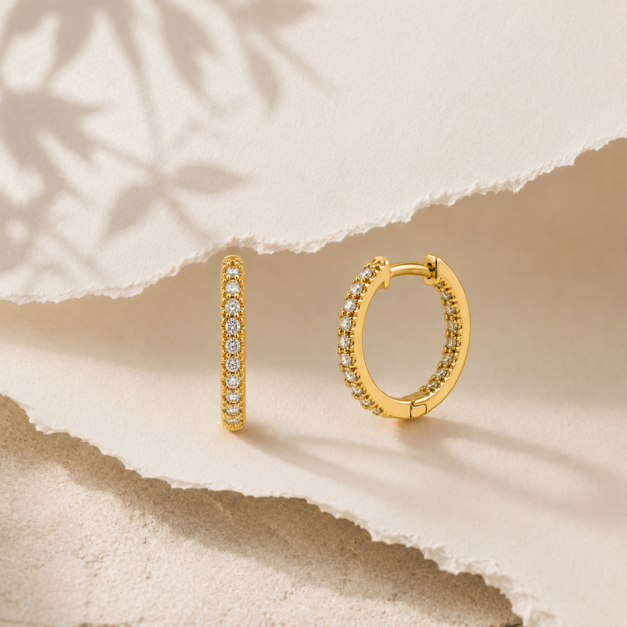 Silver Sparkle Hoop Earrings