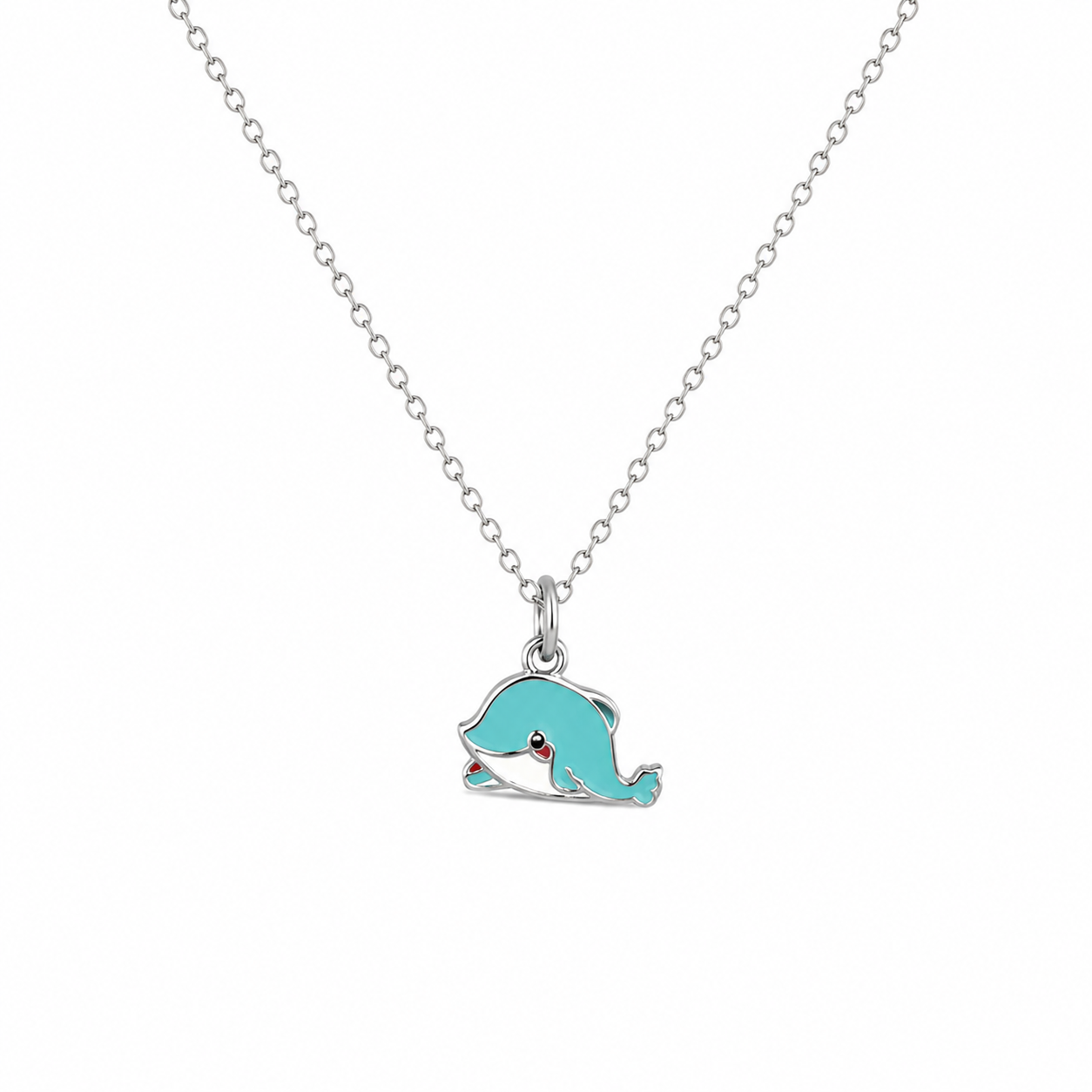 Silver Little Dolphin Kids Necklace