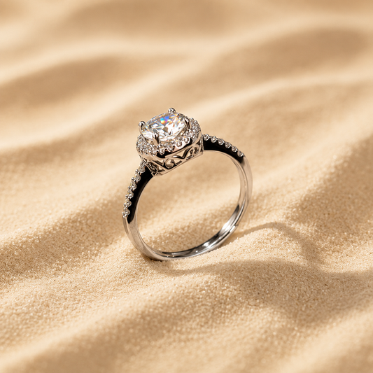 Silver Classic Sparkling Ring
