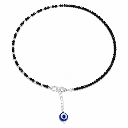 Minimal Evil Eye Charm Anklet