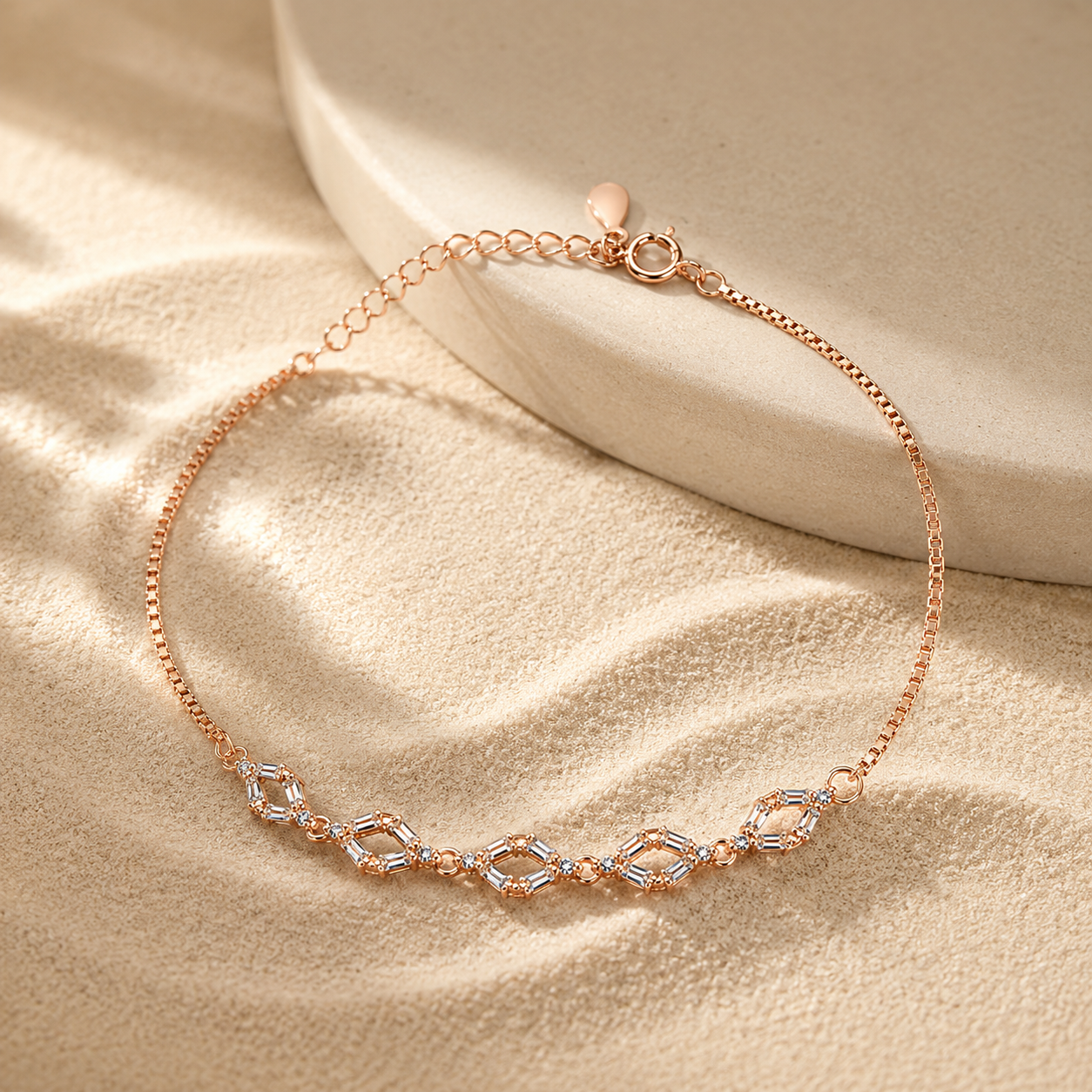 Silver Rose Luxe Crystal Bracelet