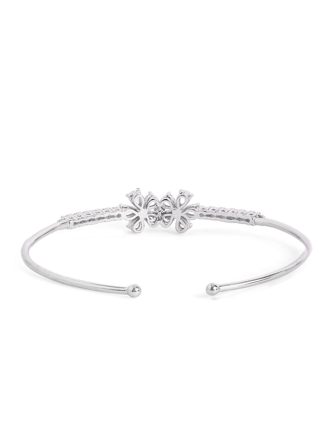 925 sterling silver floral radiance Cuff bracelet