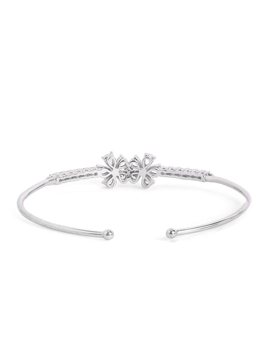 925 sterling silver floral radiance Cuff bracelet