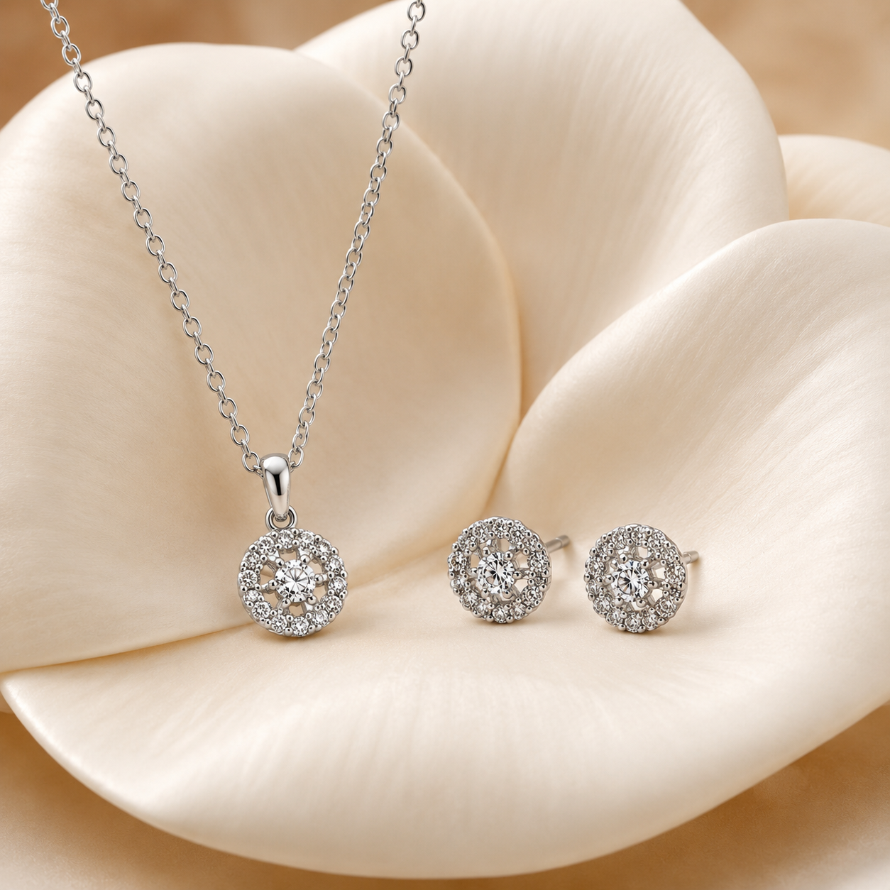 925 Silver Everyday Sparkle Pendant Set