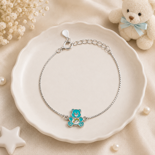 925 Silver Fairy Enamel Kids Bracelet