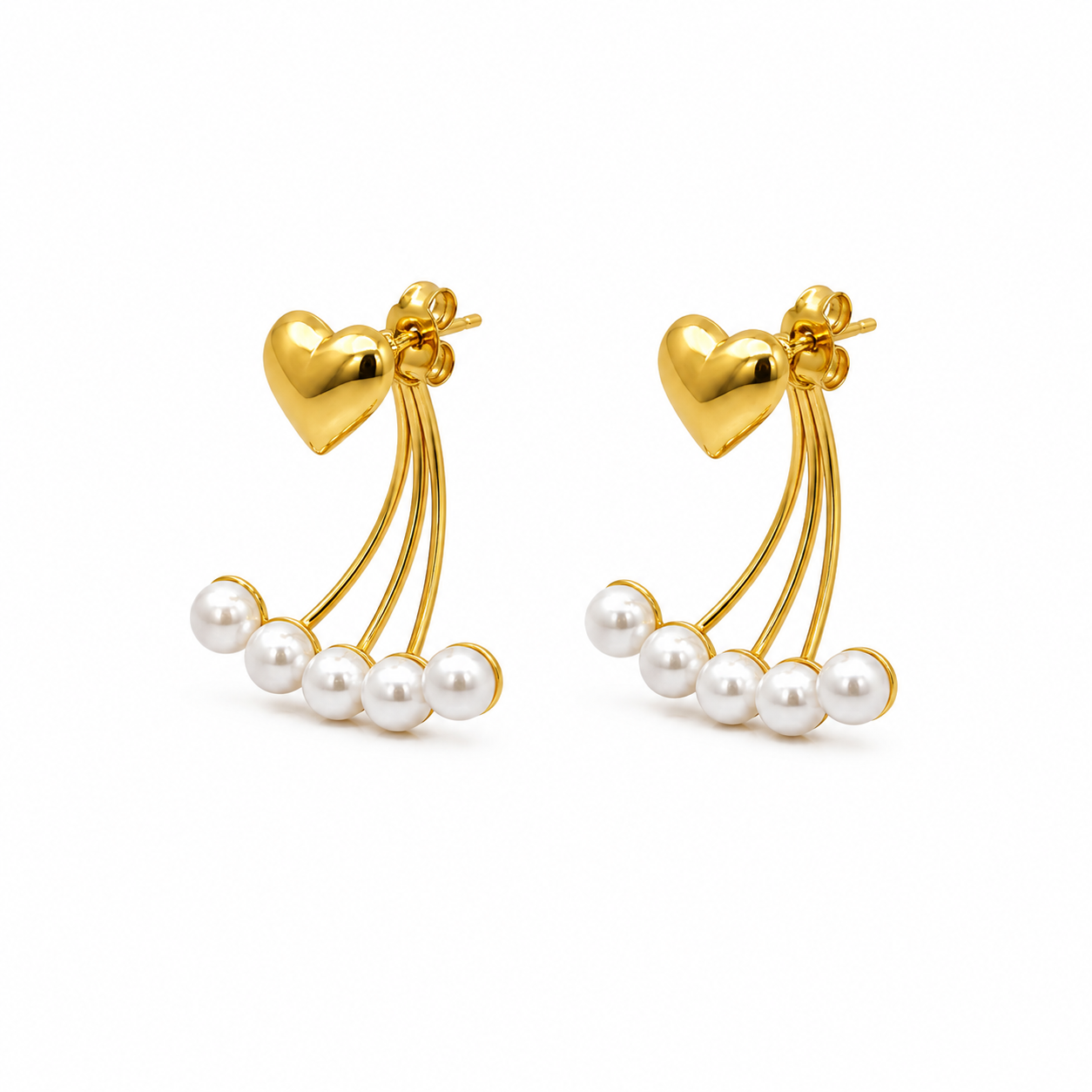 forME by MINOUS Heart Cascade Pearl Earrings