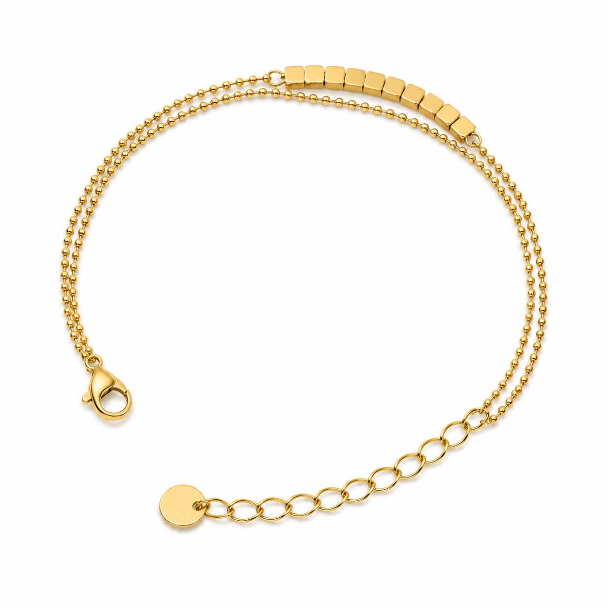 Nova Double-Layer Beaded Anklet