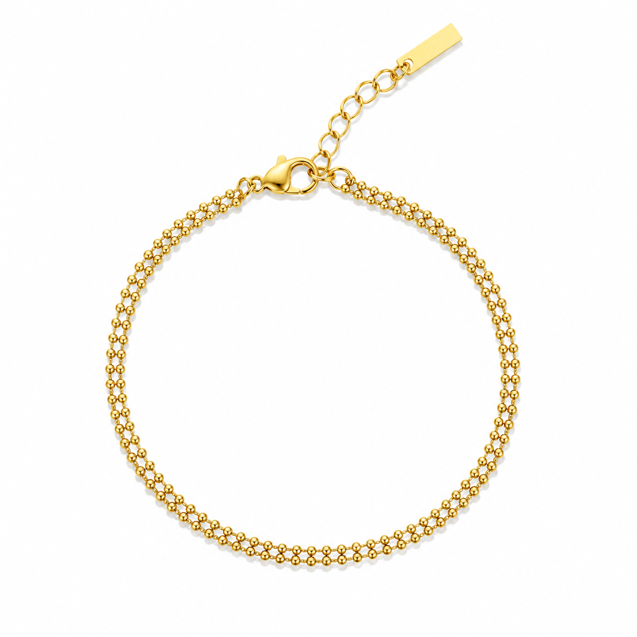 Demi Fine Double Bead Chain Bracelet