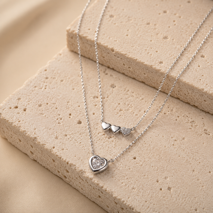 Double Layer Heart Necklace
