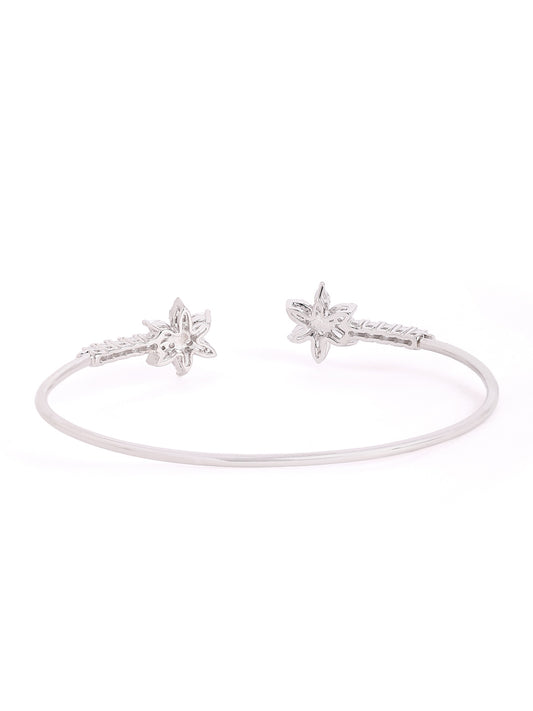 925 sterling silver star bloom Cuff bracelet