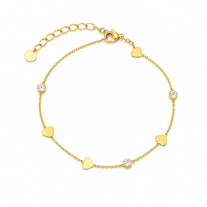 Heart & Crystal Bracelet