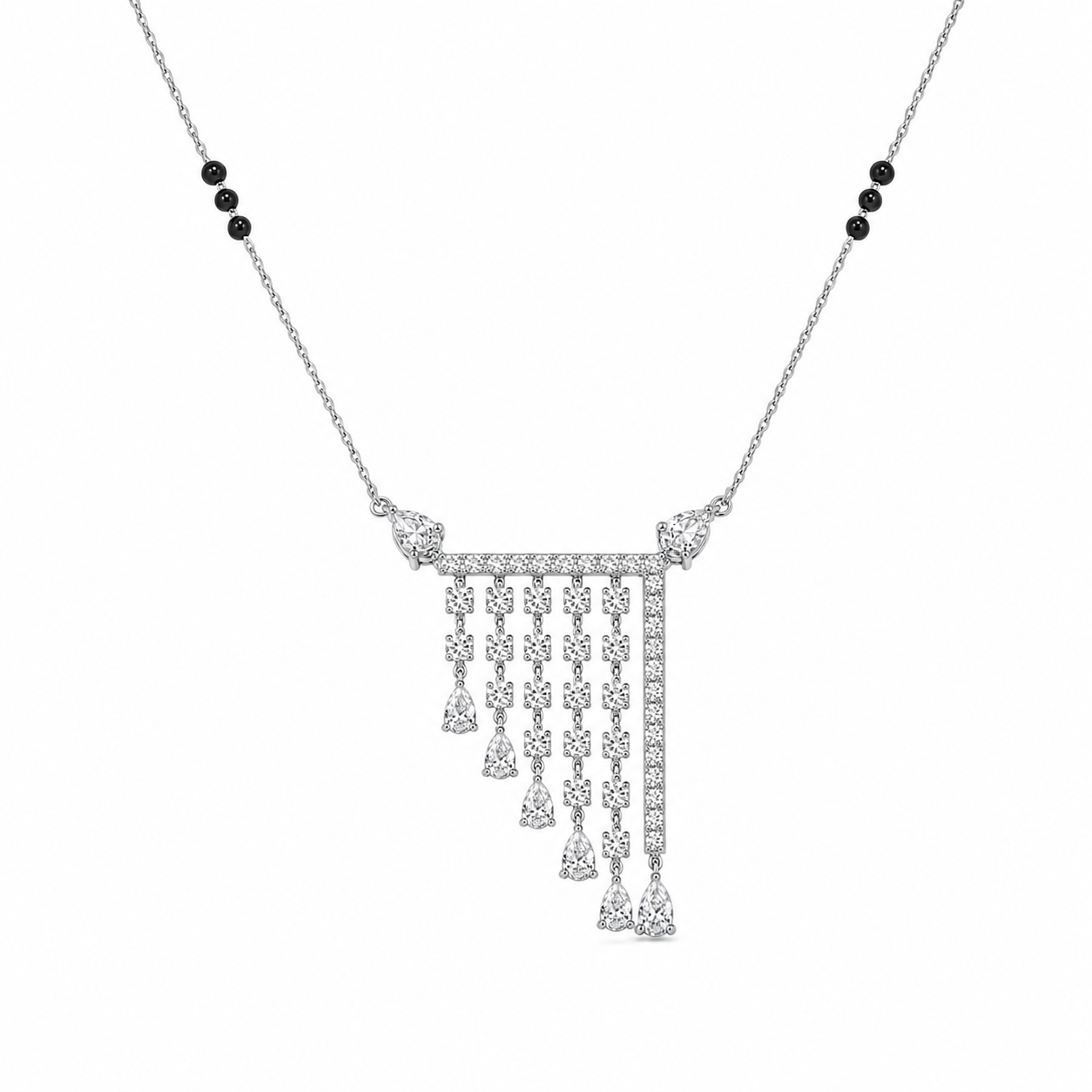 Silver Luxe Tassel Mangalsutra