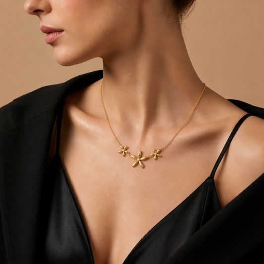 Demi Fine Fleur Trio Floral Necklace