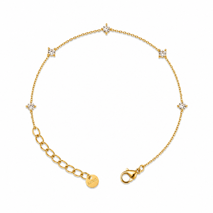 Aurelia Five-Stone Crystal Anklet