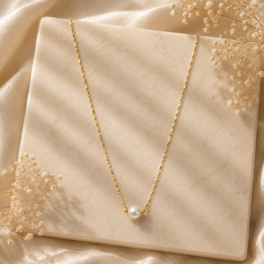 Demi Fine Classic Pearl Solitaire Necklace