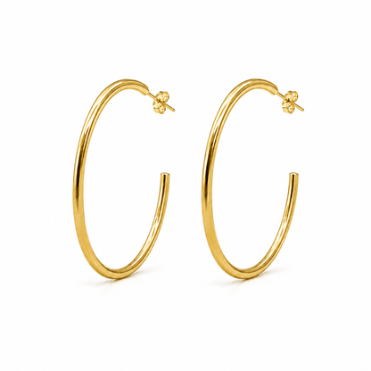 forME by MINOUS Sleek Gold Hoop Earrings