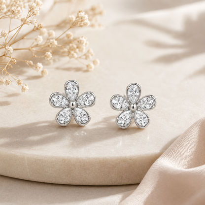 Bloom Flower Stud Earrings