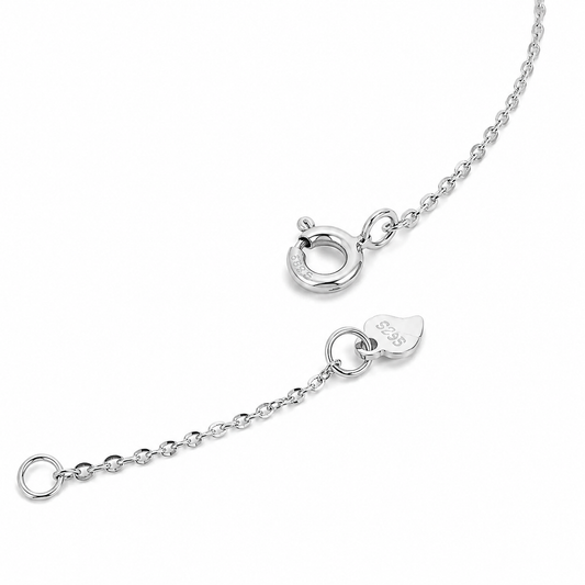9Silver CandyGem Curve Necklace