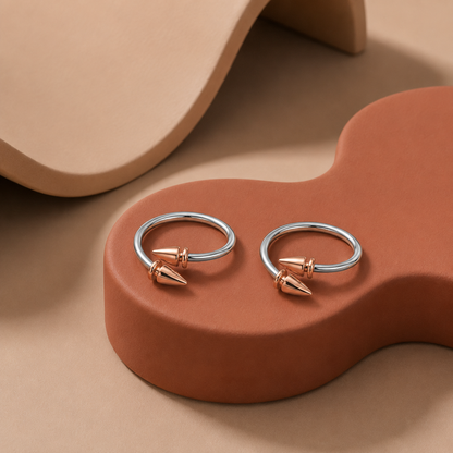 Dual Tone Arrow Toe Ring