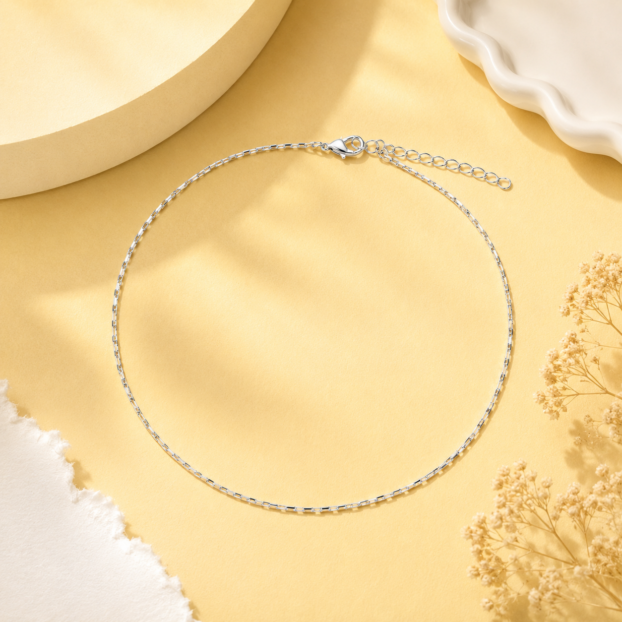 Silver Classic Chain Anklet
