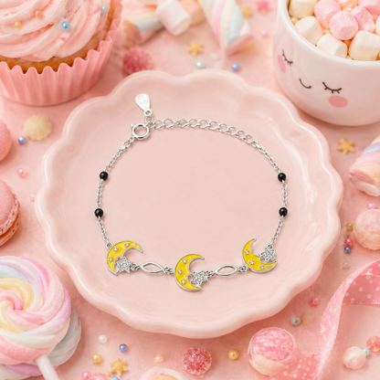 Triple Moon Enamel Kids Bracelet