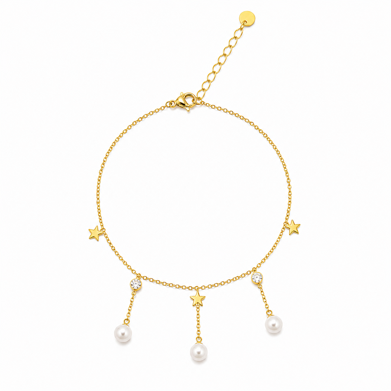 Celestial Pearl Drop Anklet