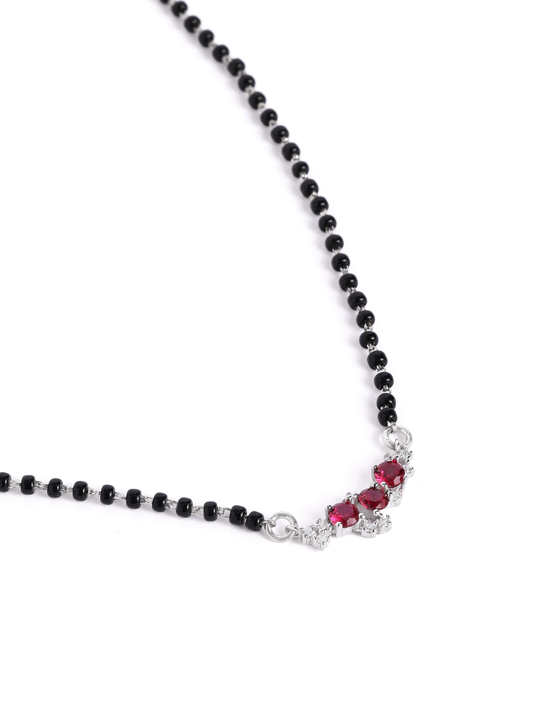925 sterling silver mangalsutra with black beaded chain