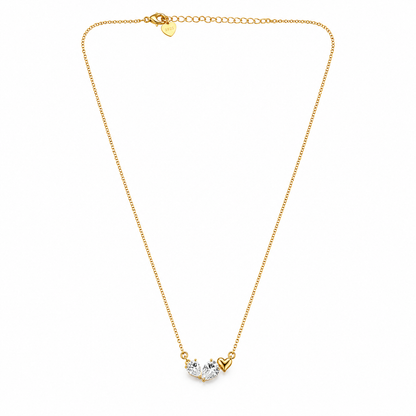 Silver Twin Heart Necklace
