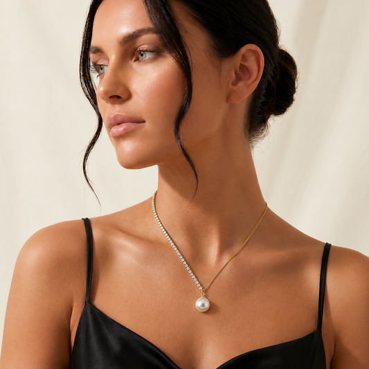 Demi Fine Pearl Drop Layered Necklace