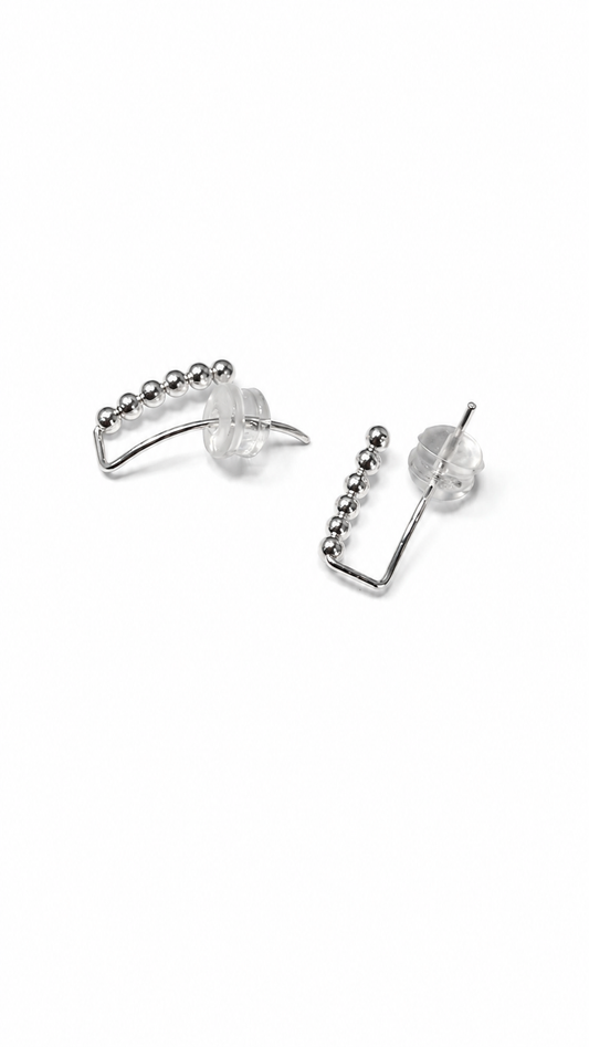 925 Silver Bead Ear Climbers