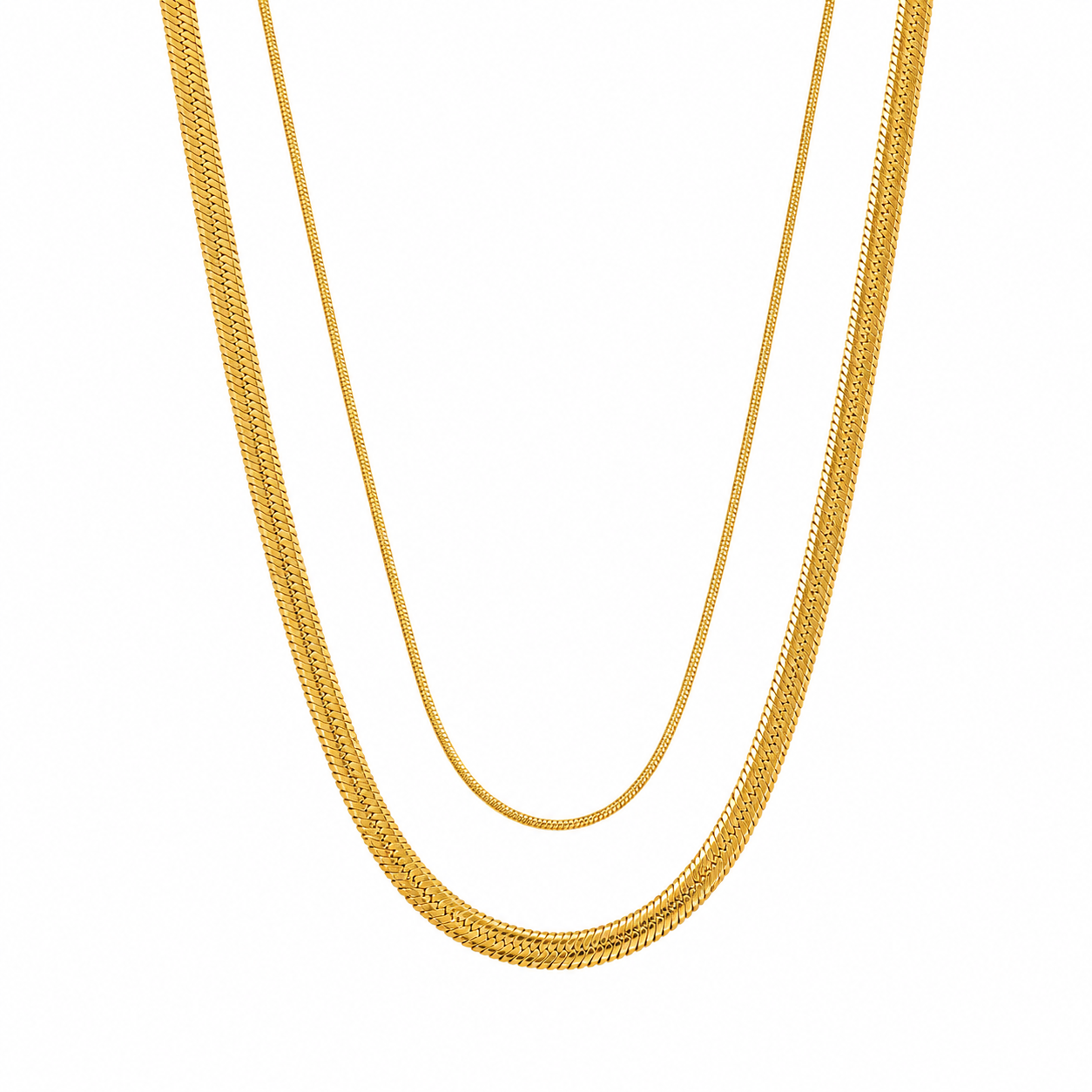 Demi Fine Layered Herringbone Necklace