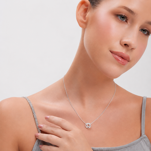 925 Silver Luxe Circle of Love Sterling Silver Necklace