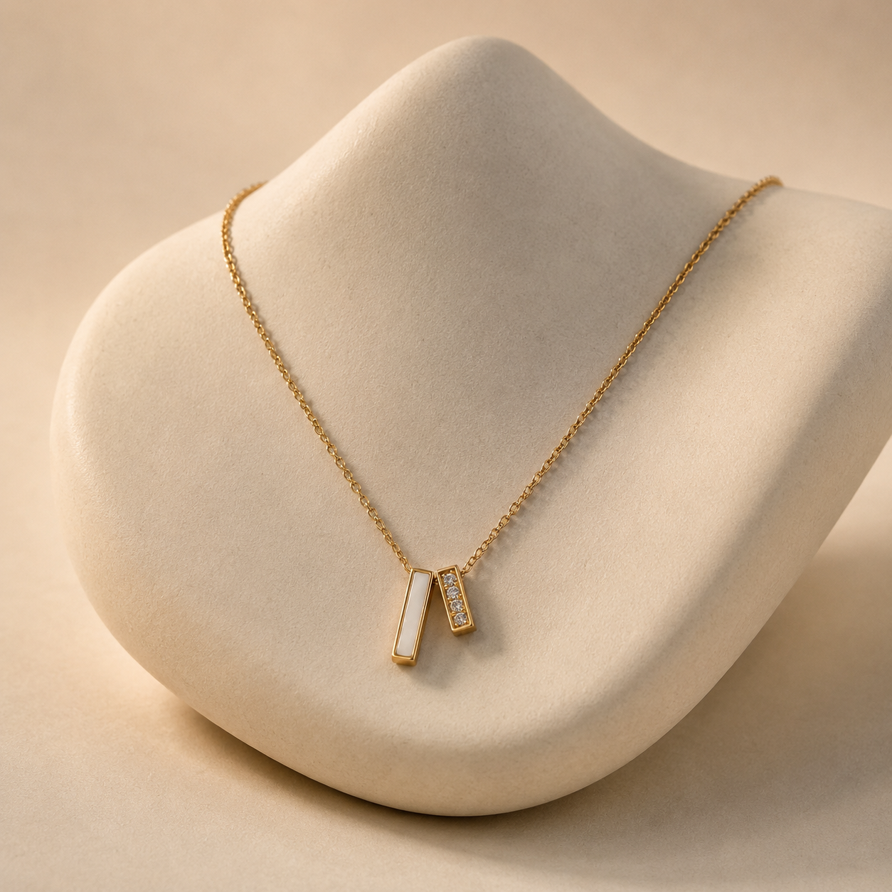 Demi Fine Dual Bar Pendant Necklace