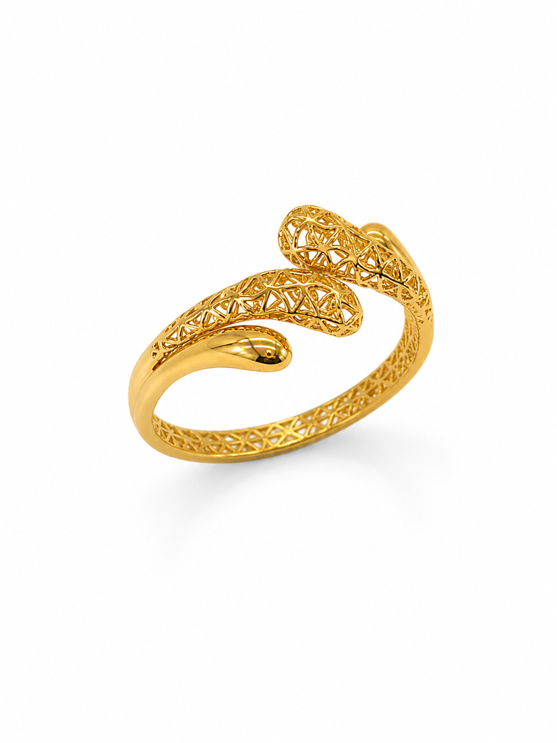 9K Gold Filigree Open Wrap Ring