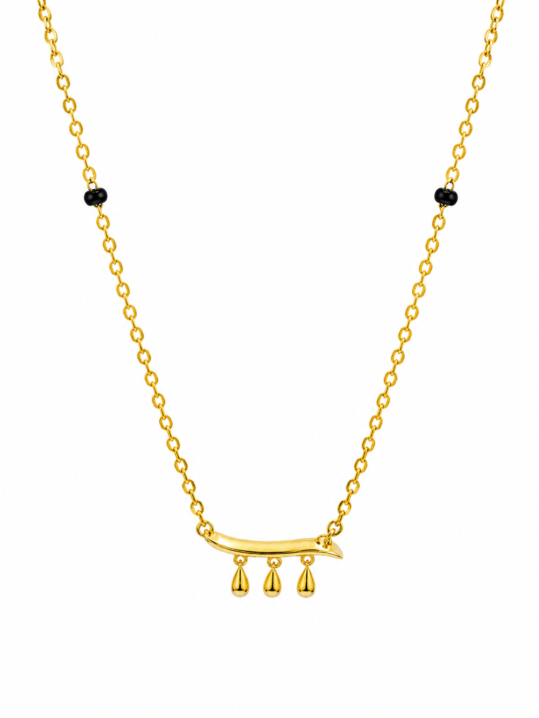 9K Gold Triple Drop Mangalsutra