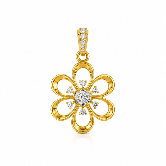 Bloom Spark 9K Gold Pendant