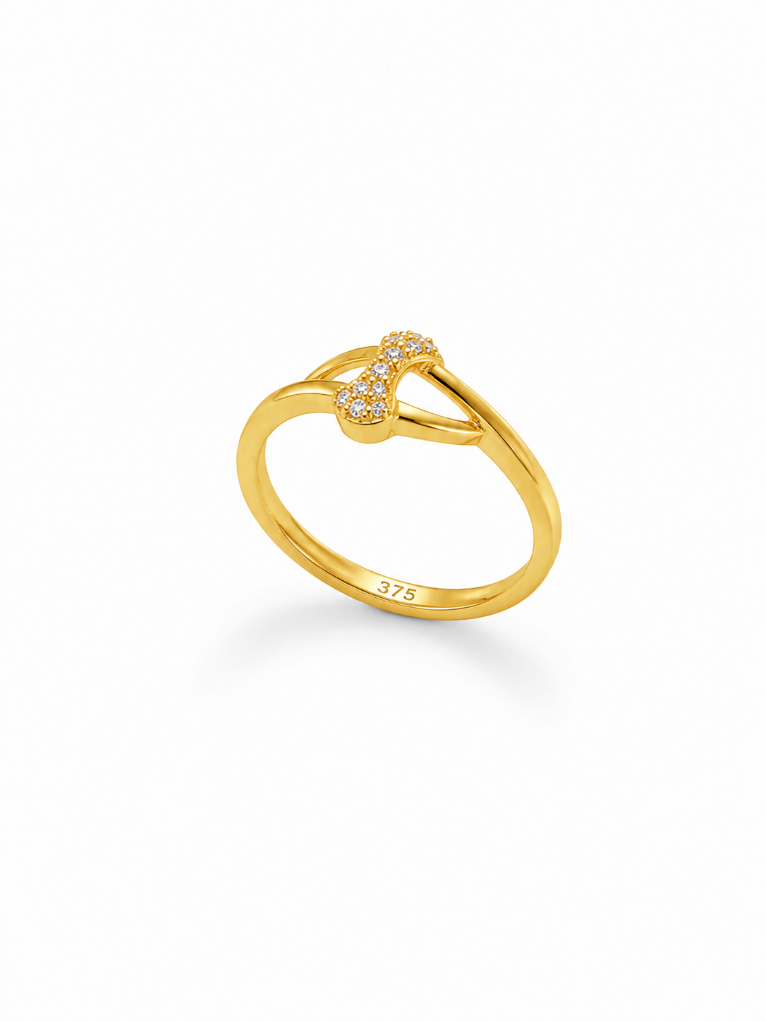 9K Gold Infinity CZ Ring (Size -12)