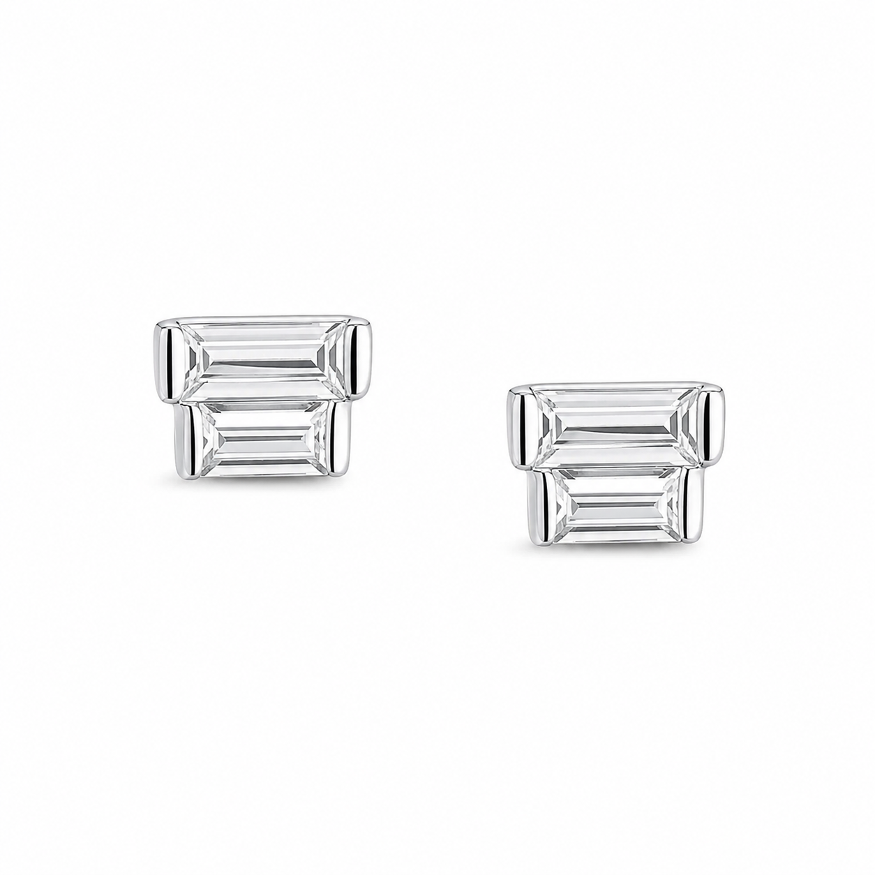 Silver Urban Bar Studs