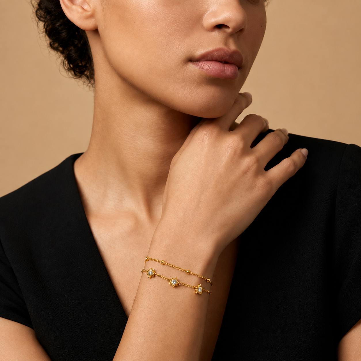 forME by MINOUS Celestia Triple Star Chain Bracelet