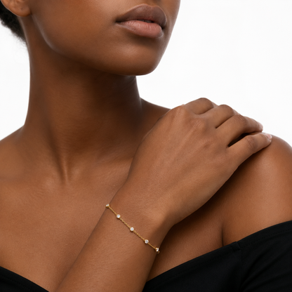 Bezel Crystal Bracelet