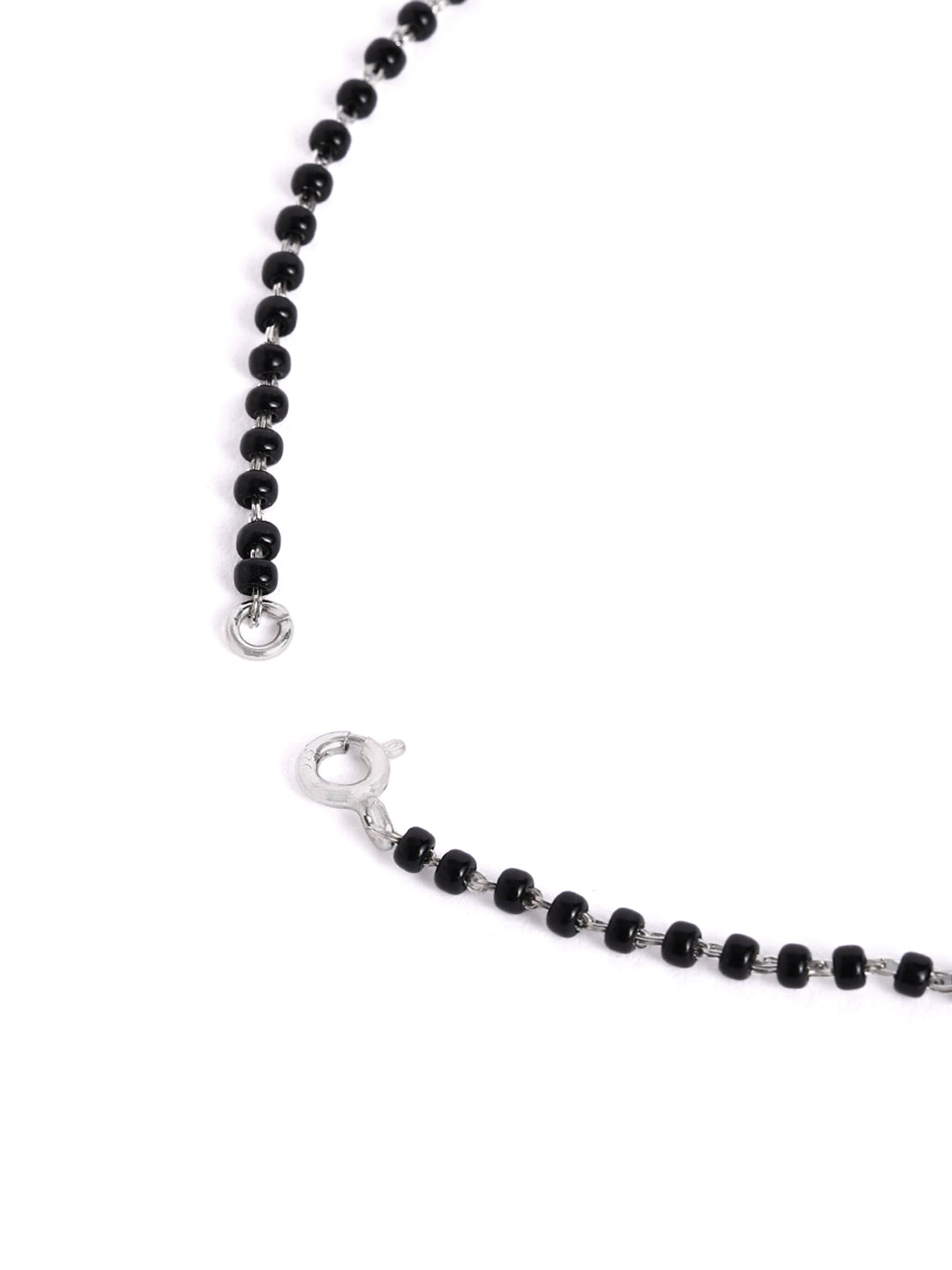 925 sterling silver mangalsutra with black beaded chain