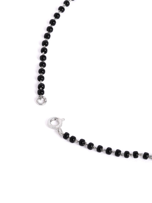 925 sterling silver mangalsutra with black beaded chain