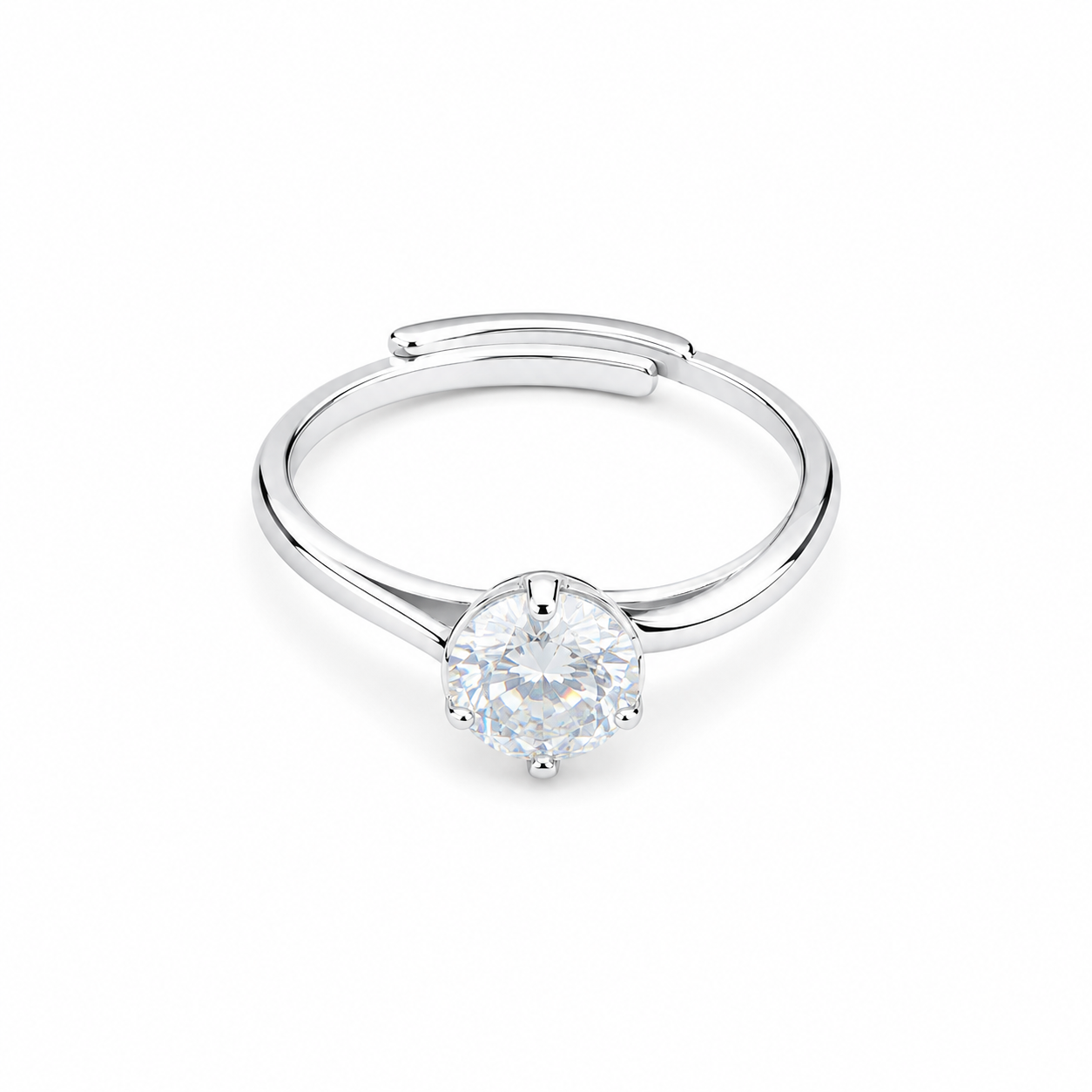 Silver Elegant Solitaire Ring