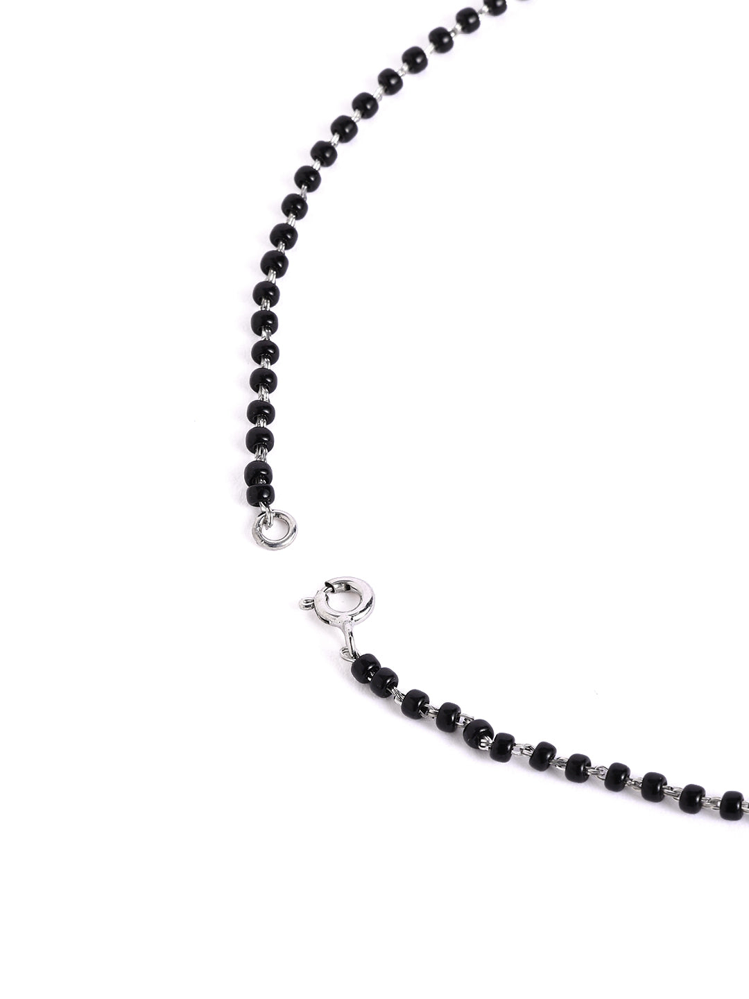925 sterling silver mangalsutra with black beaded chain