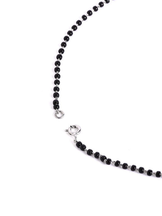 925 sterling silver mangalsutra with black beaded chain