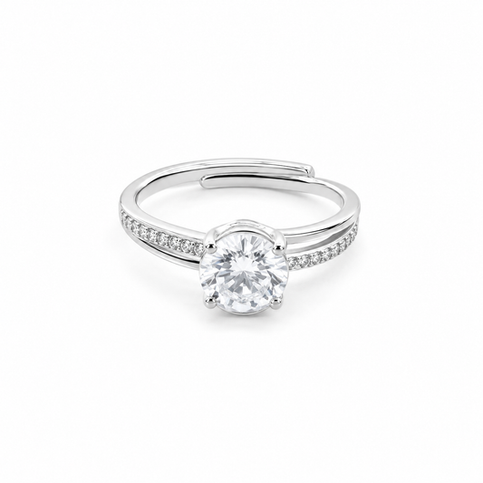 Silver Grace Solitaire Ring