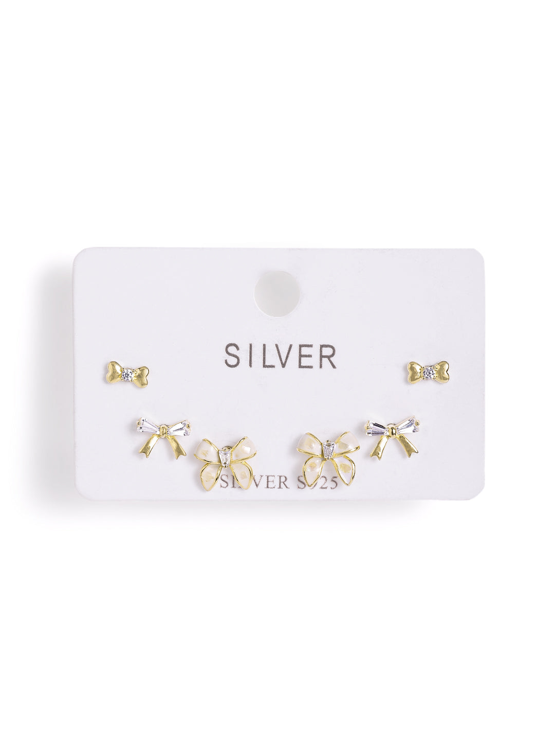 925 sterling silver set of 3 earrings