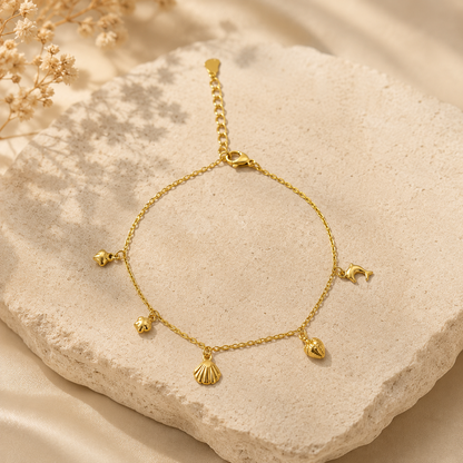 Seaside Treasures Charm Anklet