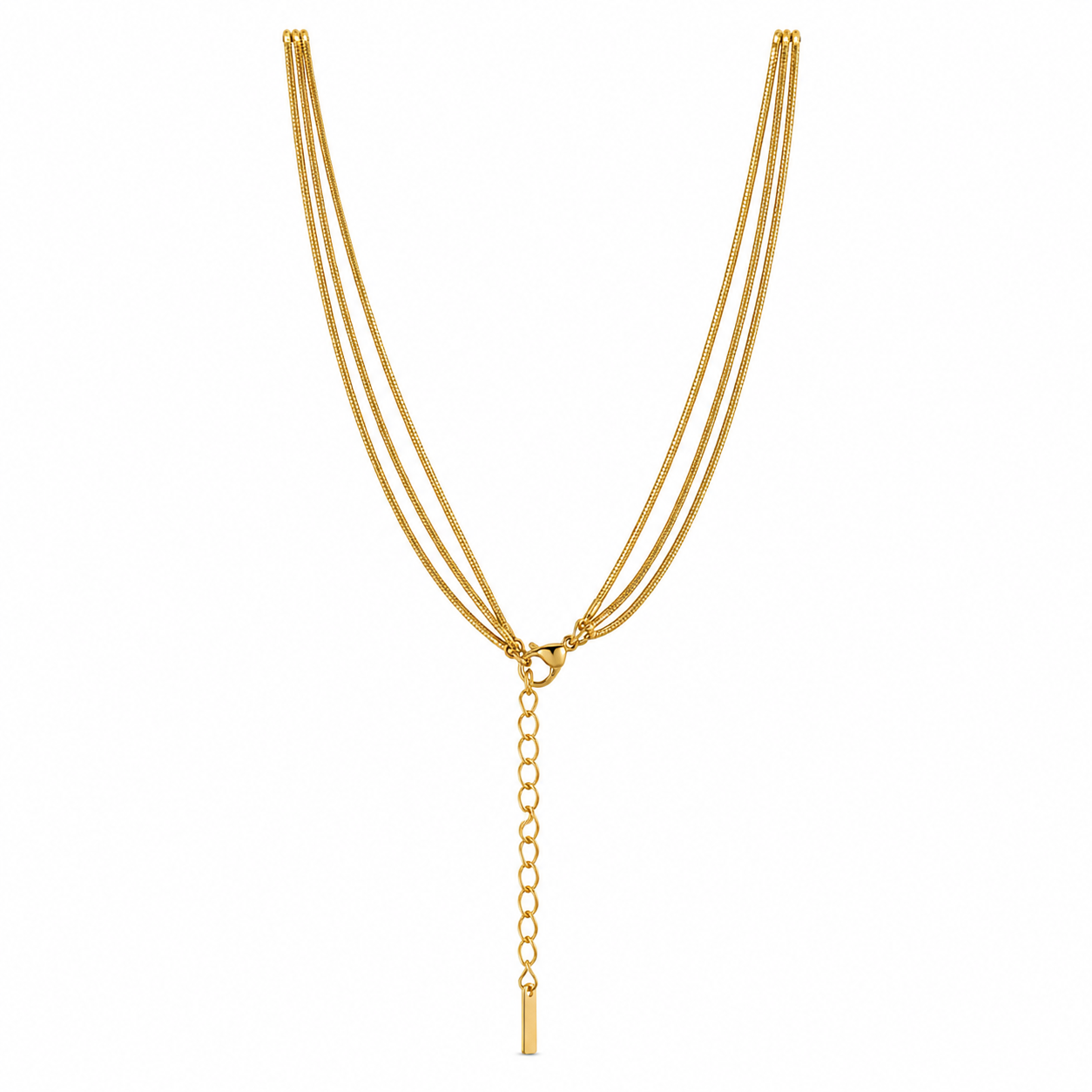 Demi Fine Triple Layer Snake Chain Necklace